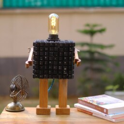 Edison Kobot Lamp Made From Recycled Computer Keyboard Keys UK - North American Eu Plug - 110- 240V - thumbnail 3