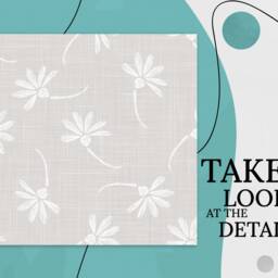 Linen Boho Flowers Vinyl Flooring, Gray Modern White Bedroom Inspirations, Plant Aesthetic Room Decor, Kitchen Makeover - thumbnail 2