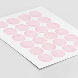 Polka Dots Watercolor, Pastel Pink Nursery Decoration, Wall Decals Pink Polka Dots, Girl Room A83 - thumbnail 2