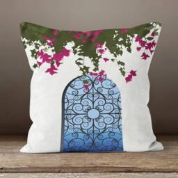 Flower Cushion Cover/Plants Pillow Case/Decorative Modern Green Leaf Home Textile/Summer Trend Case/Digital Printing Spring Decor - thumbnail 3