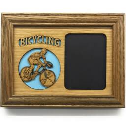 Bicycling Picture Frame - 5x7 Holds 3x4 Photo Biker Frame, Bicyclist Cyclist Gift, Gift - thumbnail 2