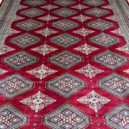8x12 Red Color Bokhara Rug - 2.50x3.65 Kids Room Luxury Area Turkish Fine Quality Afghan - thumbnail 3