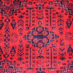 Handmade Red Afghan Wool Rug Beljik Tribal Carpet - 10.8x8.2 Ft - thumbnail 3