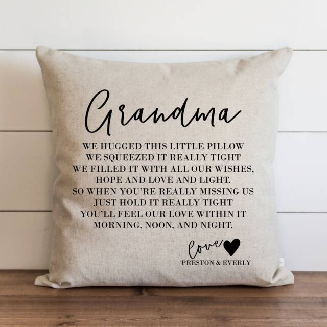 Personalized Grandma Pillow Cover - Custom Mother's Day Gift From Grandkids Keepsake Present For Mom - image 1