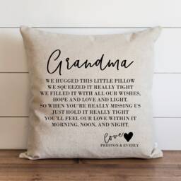 Personalized Grandma Pillow Cover - Custom Mother's Day Gift From Grandkids Keepsake Present For Mom - thumbnail 1