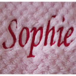 Personalised Baby Waffle Blanket Pink Soft Newborn Christening Shower Gift - thumbnail 3