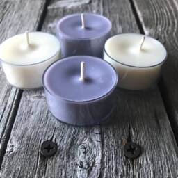 Blackberry Sage Scented Soy Tealight Candles Rustic Farmhouse Home Decor - thumbnail 4