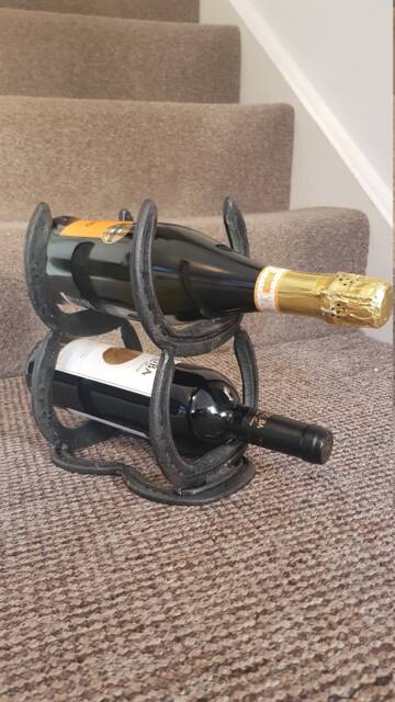 Horse Shoe Wine Bottle Rack - image 1