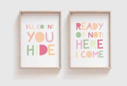 2 Playroom Prints, Girls Nursery Prints. Wall Art, Bedroom Decor - thumbnail 1