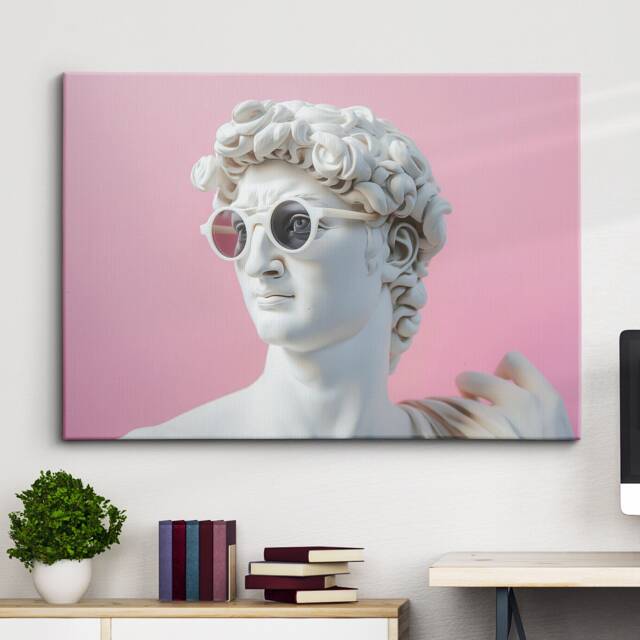 Roman Marble Statue Chewing Gum Landscape Abstract Oil Painting Framed Poster Print Canvas Wall Decor Art Bedroom Home Interior Gift - image 1