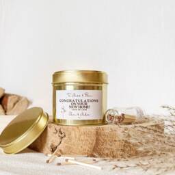 New Home Candle & Wax Melt Gift Set - Housewarming Personalised Handmade Soy Wood Wick - thumbnail 3