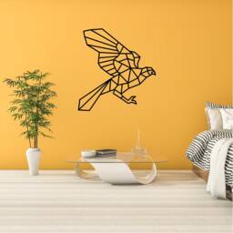 Geometric Hawk Wall Art, Minimalist, Modern, Abstract, Decal, Mural, Transfer, Boho -G021 , 5 Sizes, 36 Colour Options, Home Decor - thumbnail 3