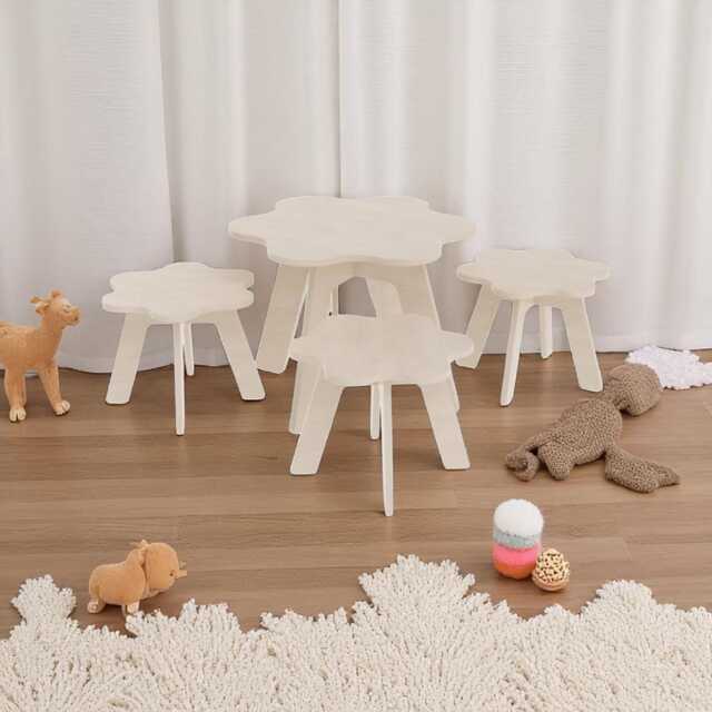 Montessori Kids Flower Table & Chairs Set Enhance Your Child's Learning Play Experience