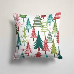 xmas Pine Tree Cushion Cover/Red Green New Year Christmas Cap/New Home Textile/Noel Gift Pillow Cap/Christmas Decoration - thumbnail 3