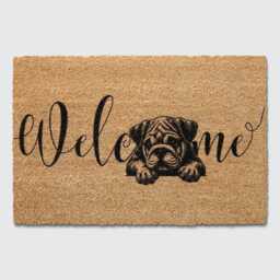 British Bulldog Doormat Natural Coir Dog Welcome Mat - thumbnail 1