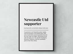Newcastle United Supporter Funny Definition Sport Football Gift Wall Art Print - thumbnail 1
