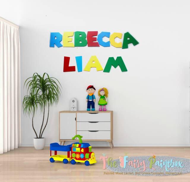 Gamer Painted Wooden Wall Letters, Bedroom Decoration, Video Game Nursery Room Art Baby Name Sign, Wood Letters - image 1