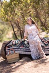 Pure Cotton Picnic Rug Blanket Throw Yoga Mat Beach Grounding - thumbnail 1