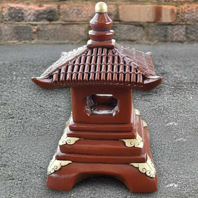 Chinese Pagoda Sculpture Concrete Lantern Figurine Handmade Zen Garden Decor Stone Asian Temple Ornament Outdoor Lovers Gift - image 1