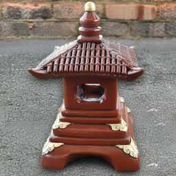 Chinese Pagoda Sculpture Concrete Lantern Figurine Handmade Zen Garden Decor Stone Asian Temple Ornament Outdoor Lovers Gift