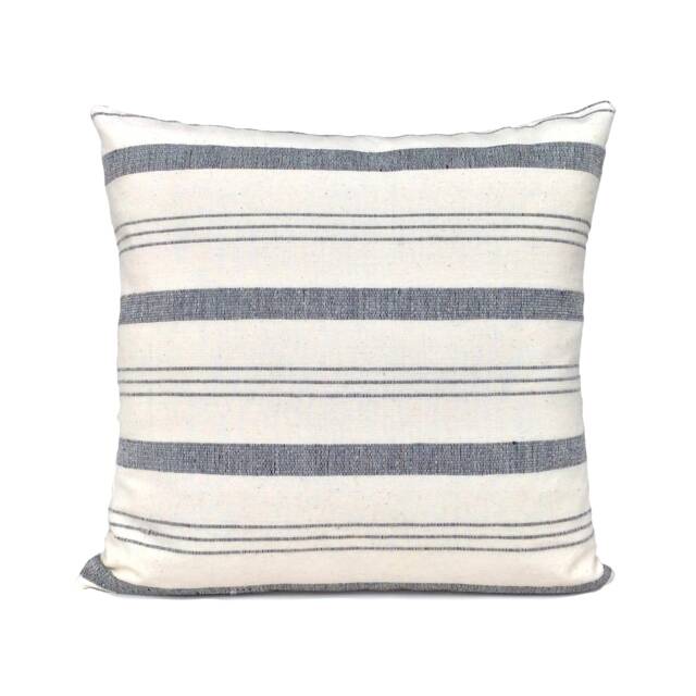 Kufri Lima Stripe Pillows in Natural, Black/White/Grey Pillow Cover, Decorative Throw Pillowcase, Farmhouse Cushion Designer - image 1