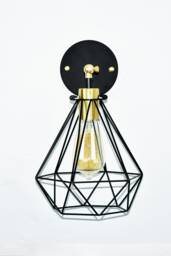Black Diamond & Modern Brass Wall Sconce - Custom Finish & Led Or Antique Bulbs Lighting Bedroom Bedside Lamp - thumbnail 1