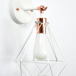 Black Diamond & Modern Brass Wall Sconce - Custom Finish & Led Or Antique Bulbs Lighting Bedroom Bedside Lamp - thumbnail 3