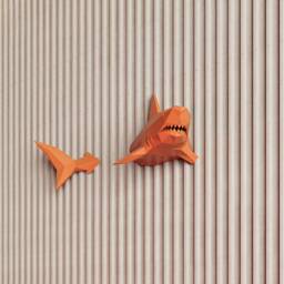 3D Shark Wall Decor - Diamond Cut, Kids Room, Waterproof - thumbnail 3