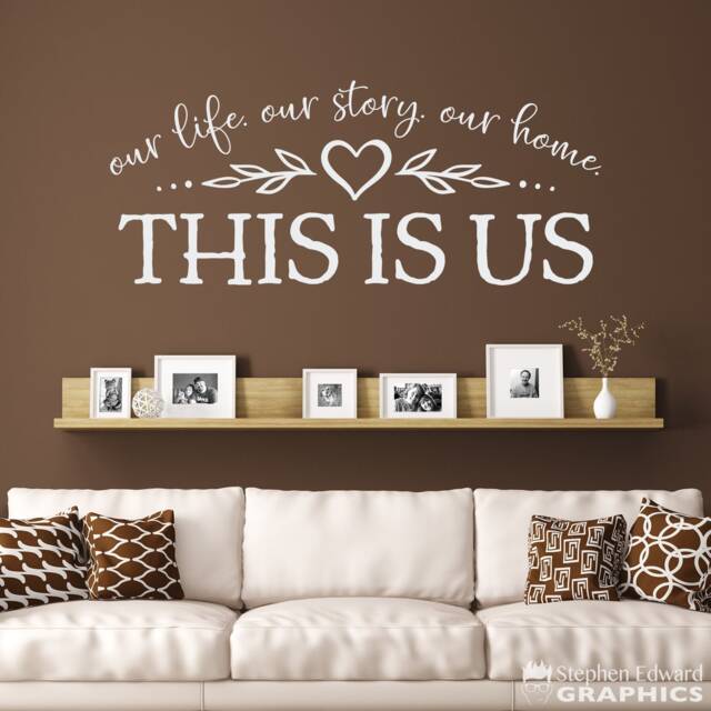 This Is Us Decal Gallery Wall Decor With Heart Flourish - image 1