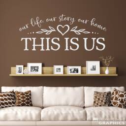 This Is Us Decal Gallery Wall Decor With Heart Flourish - thumbnail 1