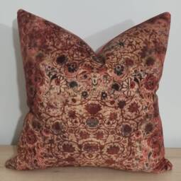 Linwood Omega Prints Olivia Cinnamon & Velvet Cushion Cover 43x43 cm