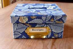 Receipt Box in William Morris Bramble Designs - Office Stationery & Home Storage - Handmade England
