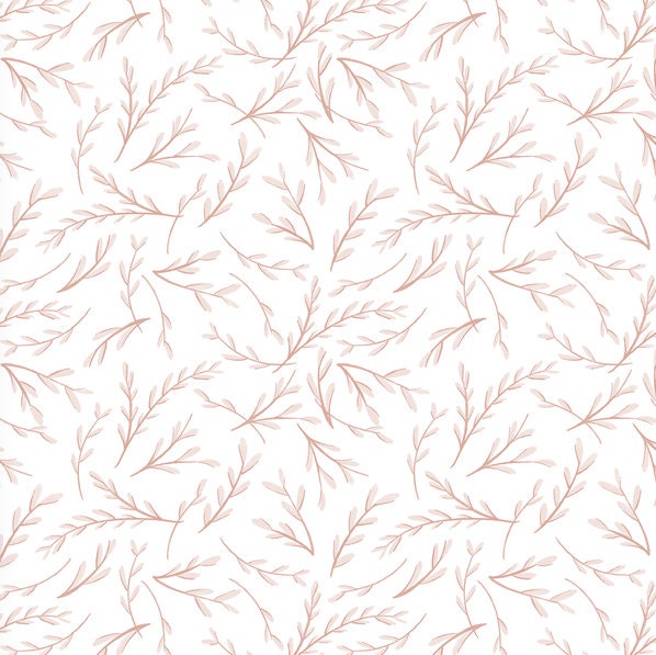 Rose Quartz Baby Crib Sheet Pink Floral Nursery Bedding - image 1