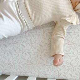 Rose Quartz Baby Crib Sheet Pink Floral Nursery Bedding - thumbnail 3