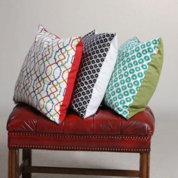 Ikat Pillow Cover/Green Geo Circle Throw Decorative Two Sided Cushion - thumbnail 4