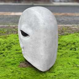 Concrete Face Statue Mystical Cement Head Sculpture Abstract Stone Figurine Outdoor Lawn Ornement Handmade Modern Art Gift - thumbnail 4