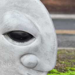 Concrete Face Statue Mystical Cement Head Sculpture Abstract Stone Figurine Outdoor Lawn Ornement Handmade Modern Art Gift - thumbnail 2