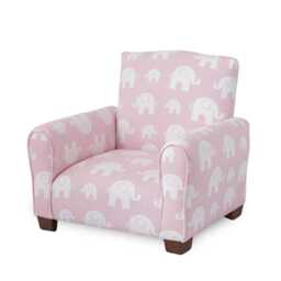Personalized Child's Upholstered Rocking Chair/Chair - Pink Elephants - thumbnail 4