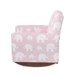 Personalized Child's Upholstered Rocking Chair/Chair - Pink Elephants - thumbnail 3