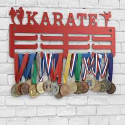 Karate Male Medal Holder, Player Hanger, Display Awards Sign, Acrylic Wall Art Decor Gift - thumbnail 2