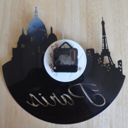 Free Shipping Paris Skyline Themed Vinyl Album Record Clock Made in The > Usa - thumbnail 2