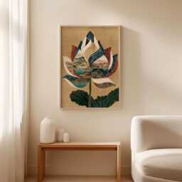 Lotus Flower Poster, Asian Botanical Wall Art, Nature Print - thumbnail 3
