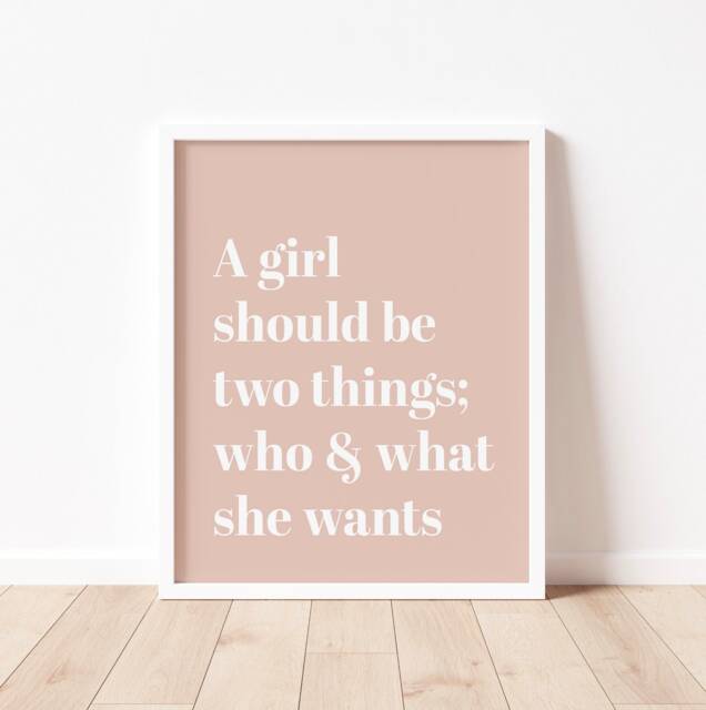 Girl Two Things Print, Teen Bedroom Wall Art - image 1