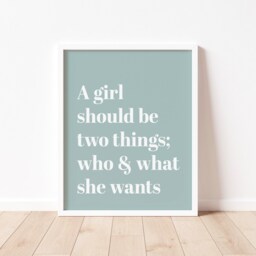 Girl Two Things Print, Teen Bedroom Wall Art - thumbnail 2