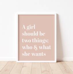 Girl Two Things Print, Teen Bedroom Wall Art - thumbnail 1