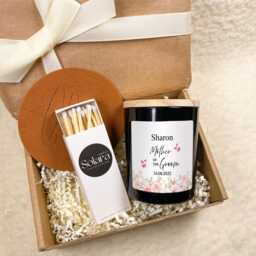 Personalised Mother Of The Groom Candle Gift Set - Wedding Thank You For Mum Family Appreciation Keepsake Present - thumbnail 1