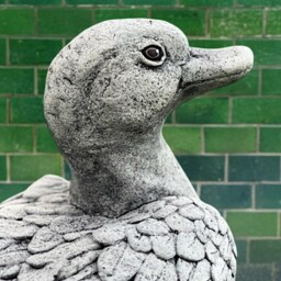 Outdoor Stone Duck Sculpture Concrete Farm Statue Cement Goose Ornament Garden Bird Figurine Handmade Decor Yard Art Gift - thumbnail 2