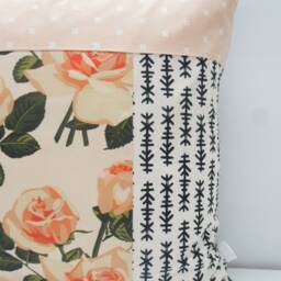 Patchwork Pillow Cover - Retro Roses Floral Print, 20x20 - thumbnail 2