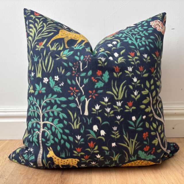 Designer Robert Allen Folkland Toss Throw Decorative Pillow Cover Aqua Navy Persimmon Citrine Blue Green 16 18 20 22 24 26 Modern Woven - image 1