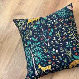 Designer Robert Allen Folkland Toss Throw Decorative Pillow Cover Aqua Navy Persimmon Citrine Blue Green 16 18 20 22 24 26 Modern Woven - thumbnail 2
